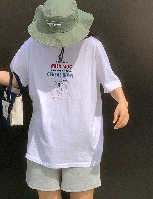 [♥단24시간!신상7%할인♥]머그베어 반팔 티셔츠 (3color)