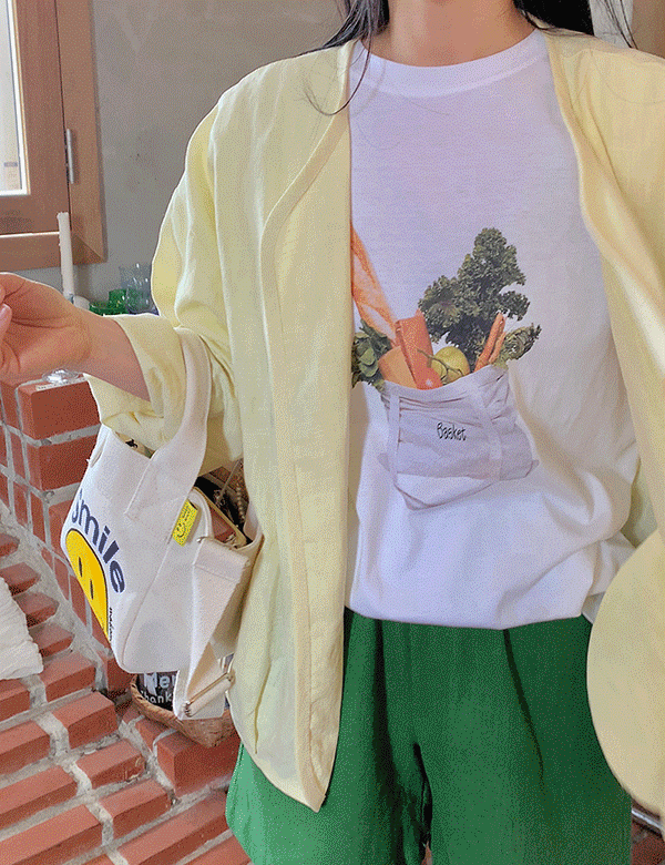 브로콜리바스켓 박시 반팔 티셔츠 (2color)