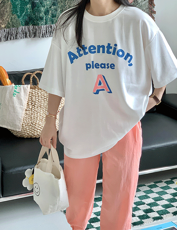 에이션 루즈 반팔 티셔츠 (3color) 남녀공용
