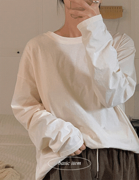 키캣 베이직 긴팔 티셔츠 (5color)