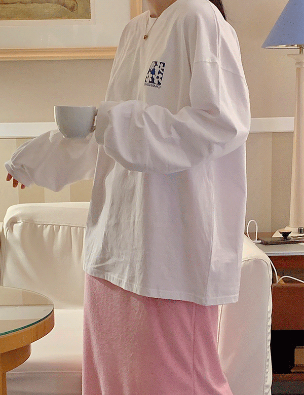 떼루 오버핏 긴팔 티셔츠 (3color)