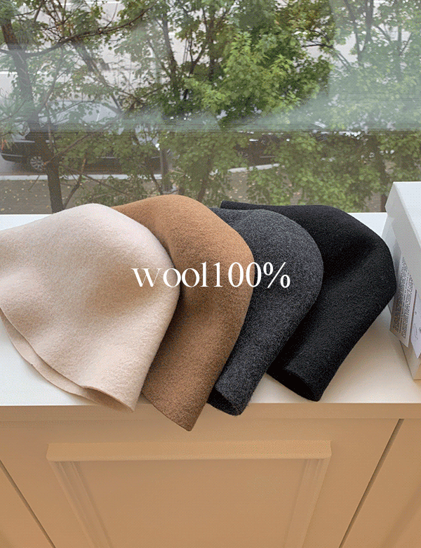 울 에르 버킷햇 (4color) wool100%